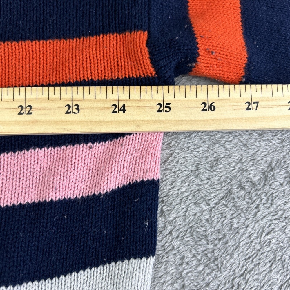 Crown & Ivy XL Multi Color Striped Balloon Sleeve Crew Neck Cotton Blend Sweater - Picture 6 of 8